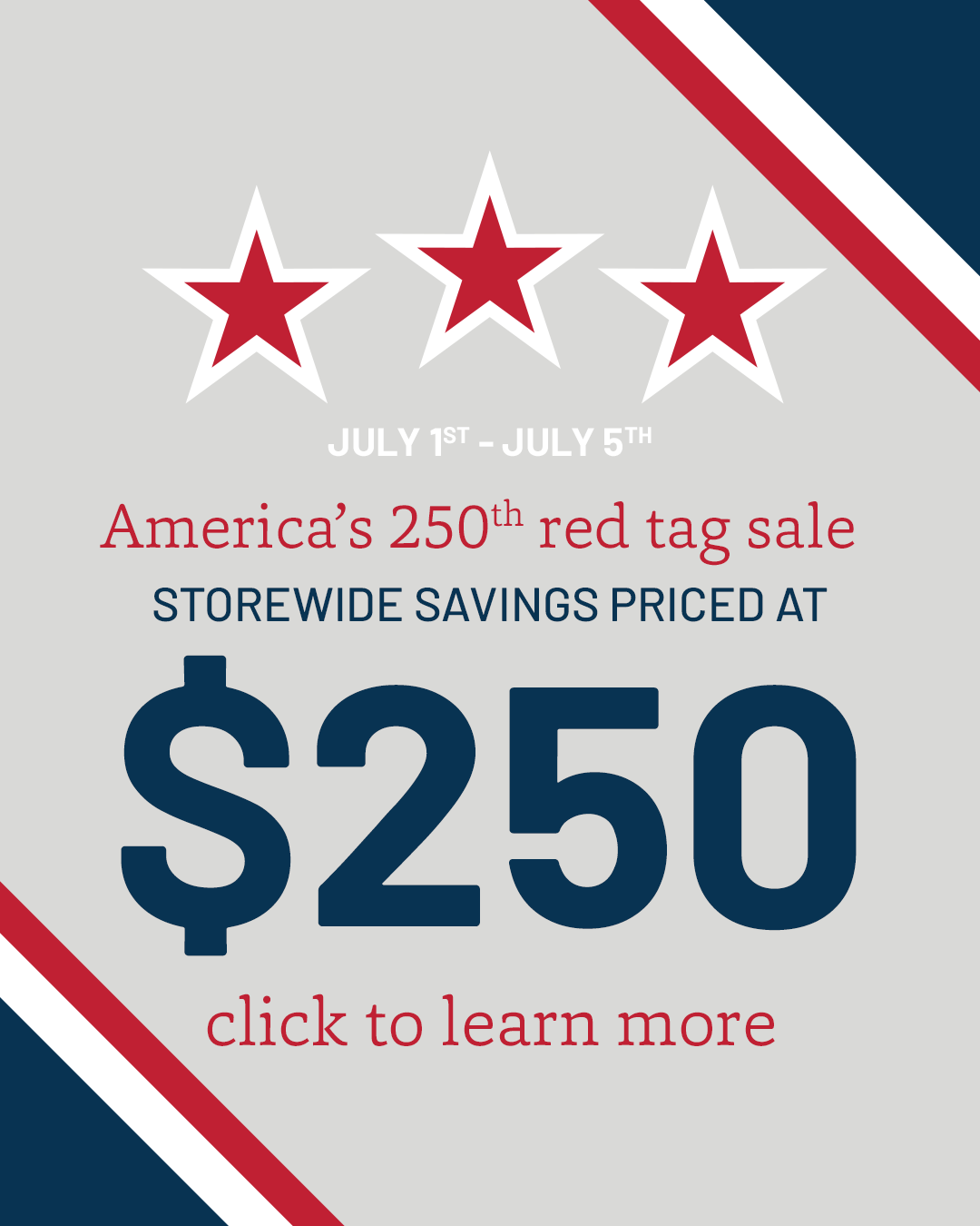 250 Red Tag Event